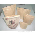 kraft paper foil lined gusset coffee bags with vavle